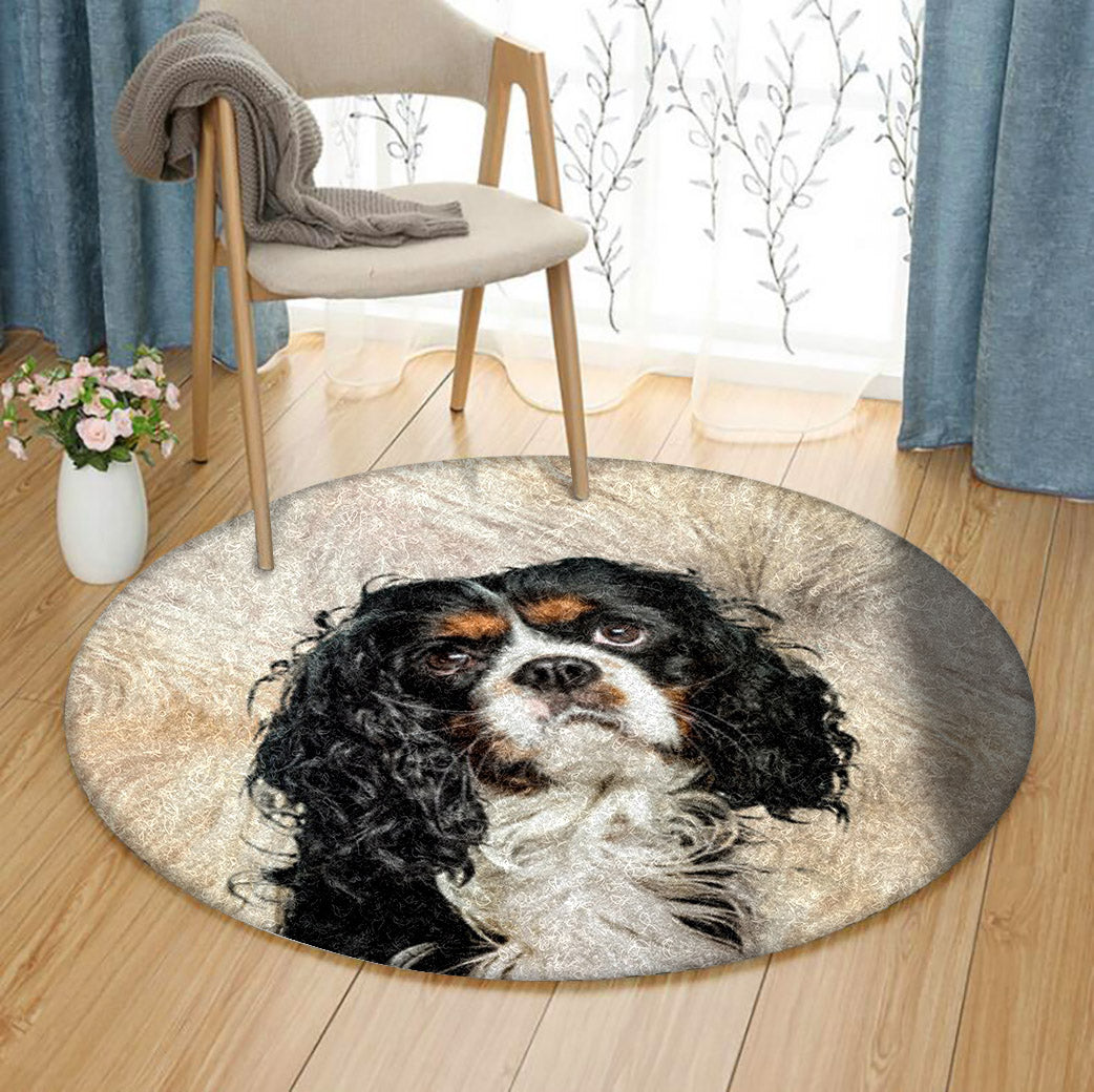 Cavalier King Charles Spaniel HM300918TM Round Area Rug