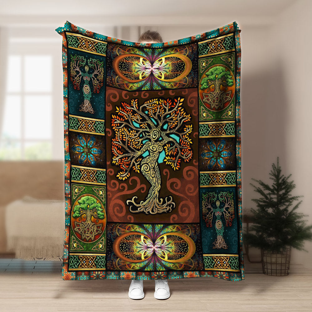 Celtic Tree Of Life CL170819MD Sherpa Fleece Blanket