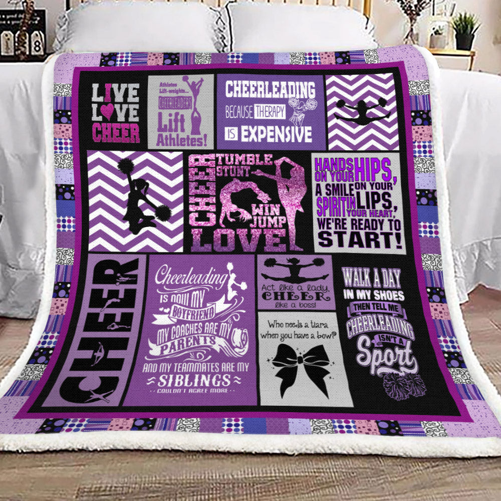 Cheerleading YH25100780F Sherpa Fleece Blanket