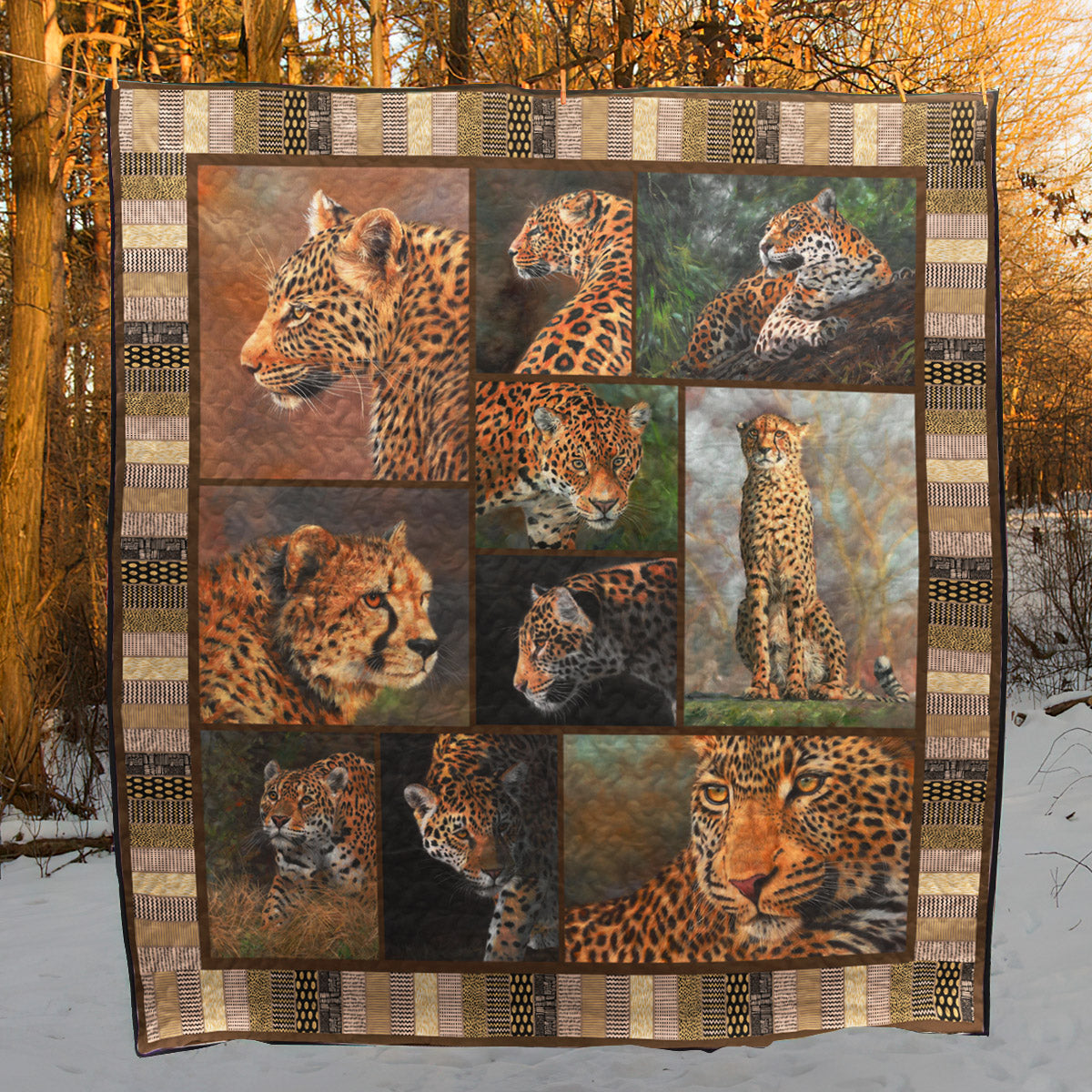 Cheetah CL28100377MDQ Quilt Blanket