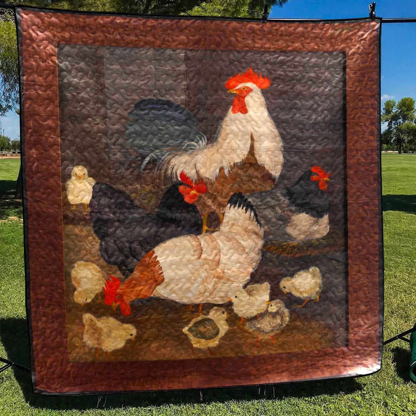 Chicken CLA290663 Quilt Blanket