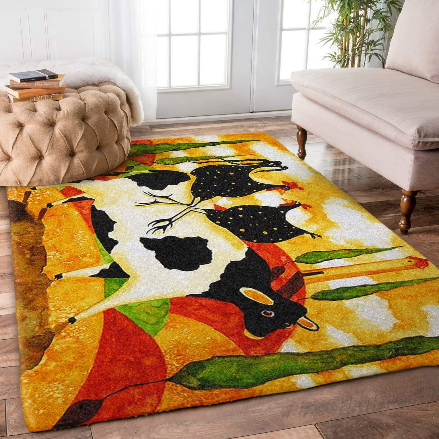 Chicken And Cow BT1609029R Rug