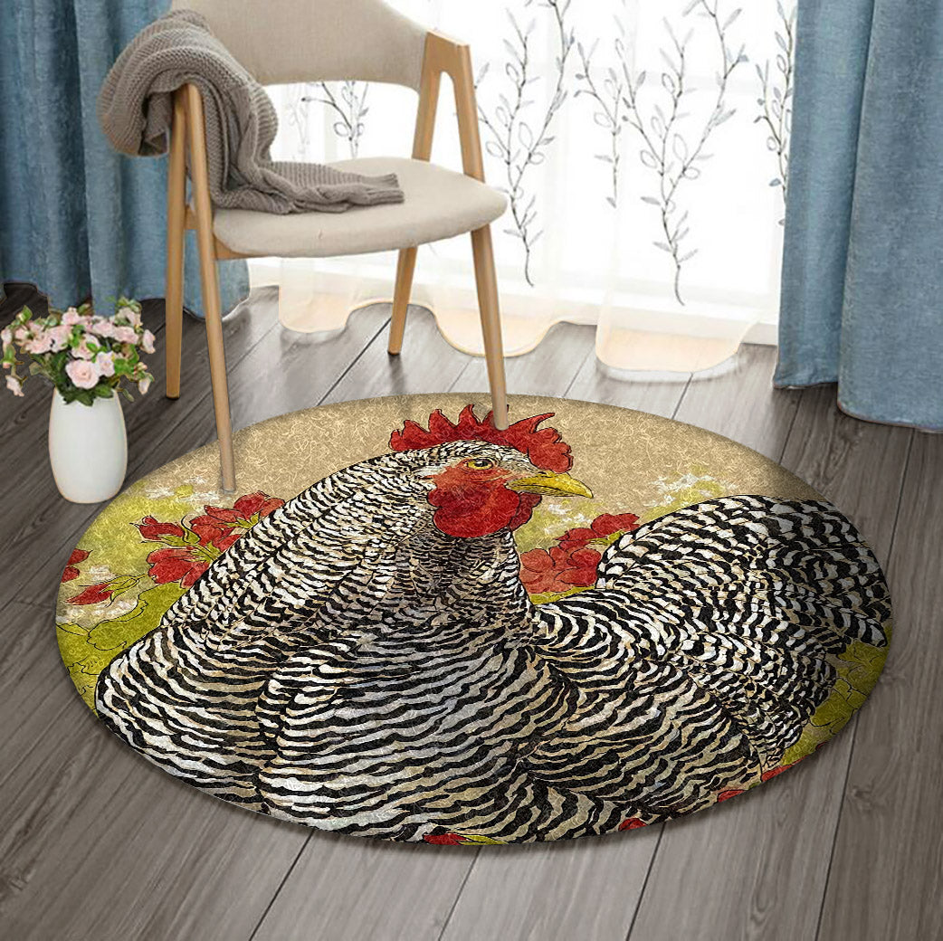 Chicken BT160924RR Round Area Rug
