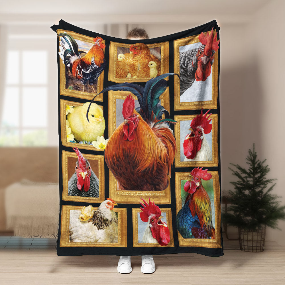 Chicken CL240821MD Sherpa Fleece Blanket