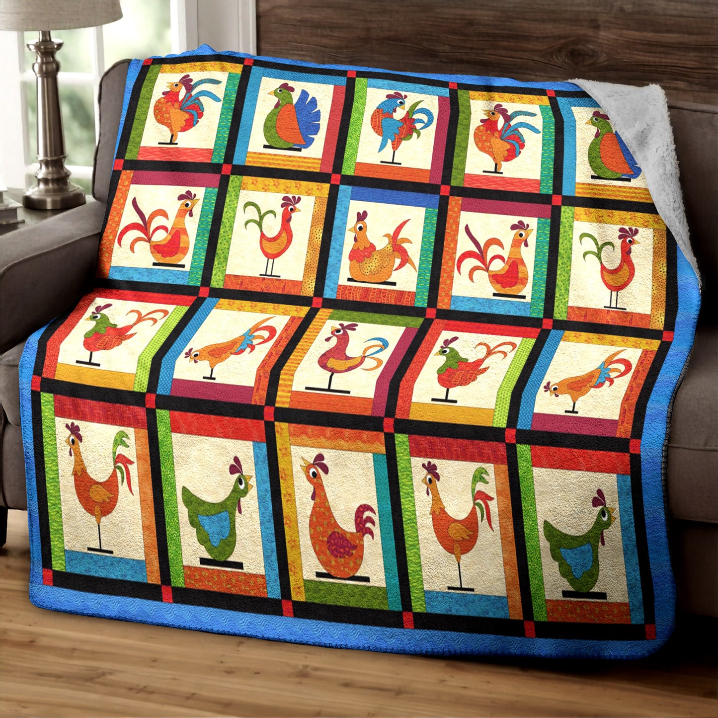 Chicken HM230826TT Sherpa Fleece Blanket