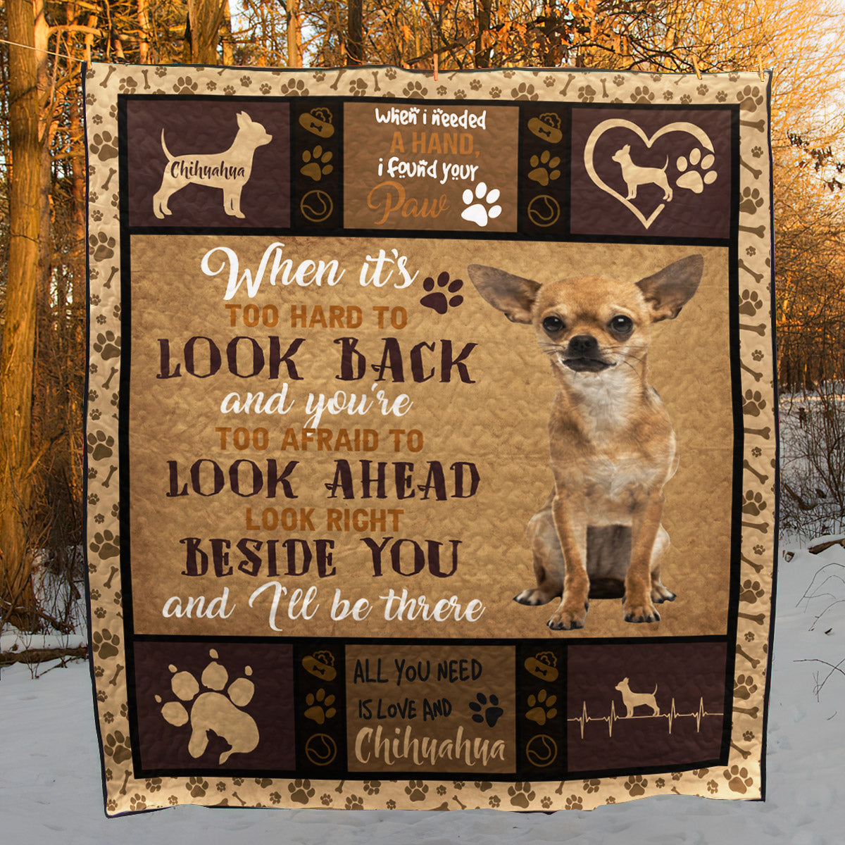 Chihuahua CL09100085MDQ Quilt Blanket