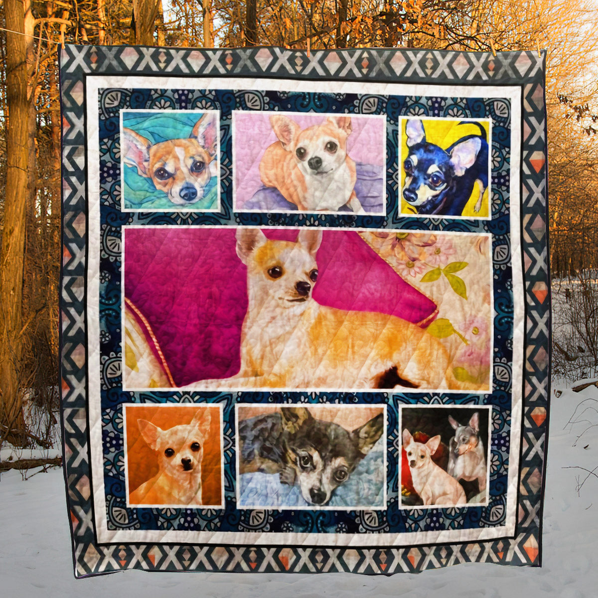 Chihuahua CL09100090MDQ Quilt Blanket
