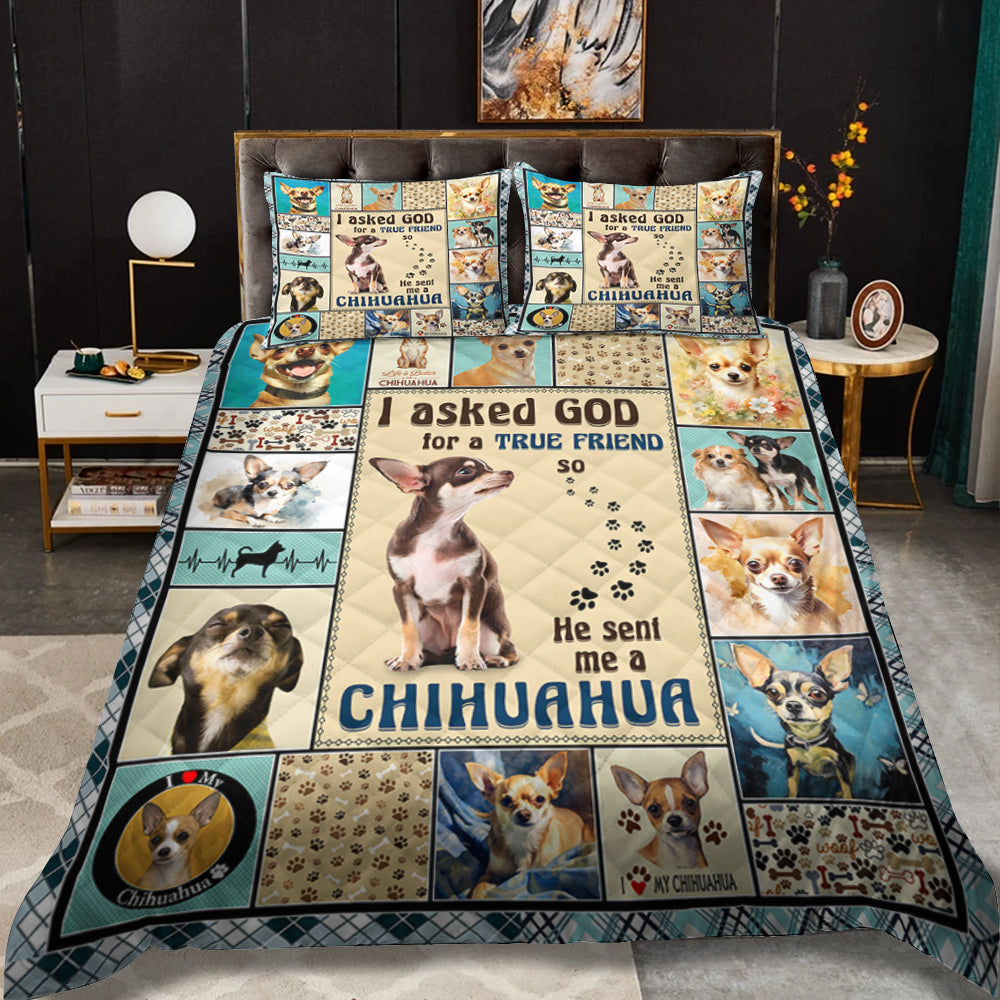 Chihuahua Quilt Bedding Set HM100901T