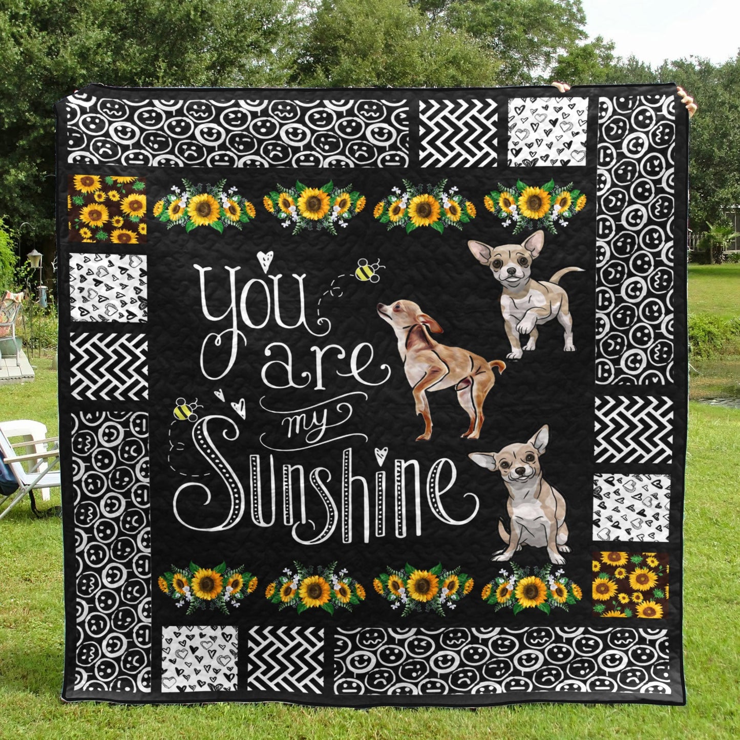 Chihuahua You Are My Sunshine CLA0810082Q Quilt Blanket
