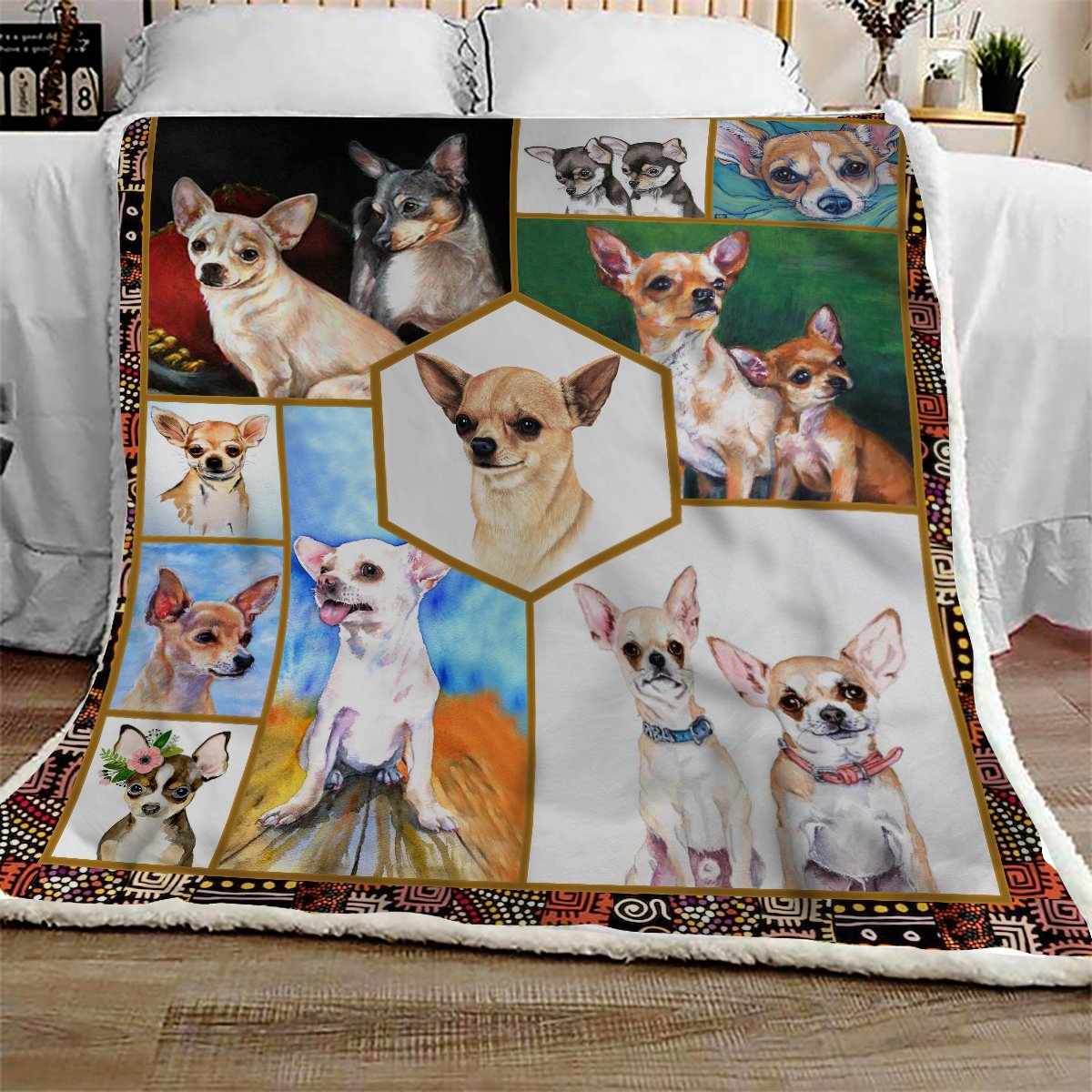 Chihuahua CL10100094MDF Sherpa Fleece Blanket