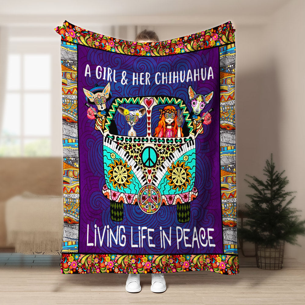 Chihuahua CL170826MD Sherpa Fleece Blanket