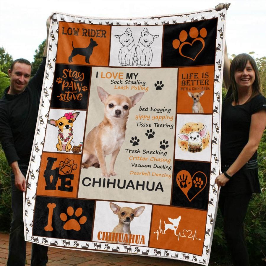 Chihuahua CL20110403MDF Sherpa Fleece Blanket