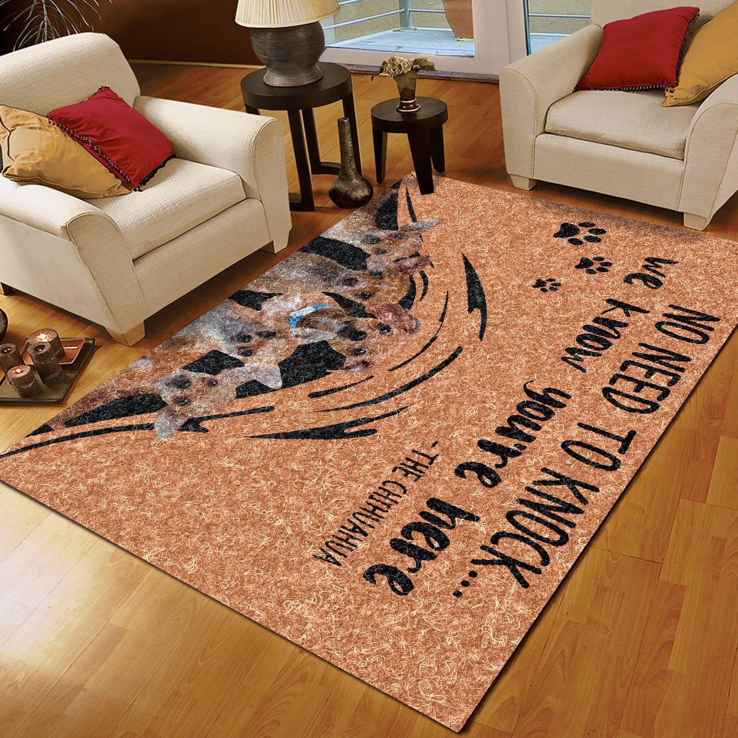 Chihuahua No Need To Knock CLA1910089R Rug