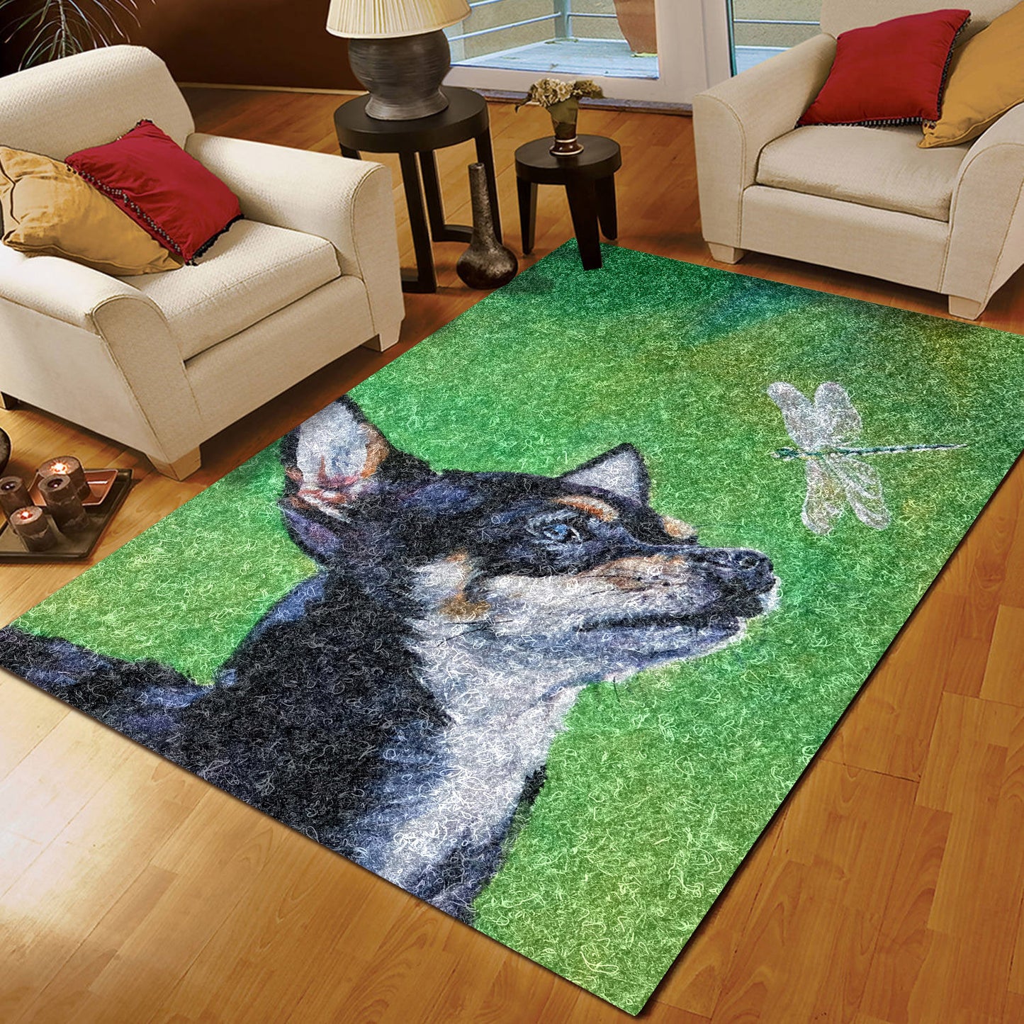 Chihuahua With Dragonfly TN0709038M Rug