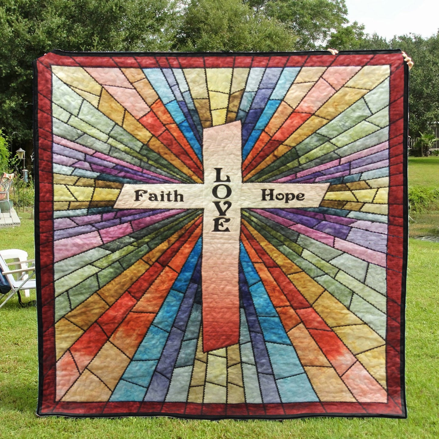 Christian Cross CLP0611077Q Quilt Blanket