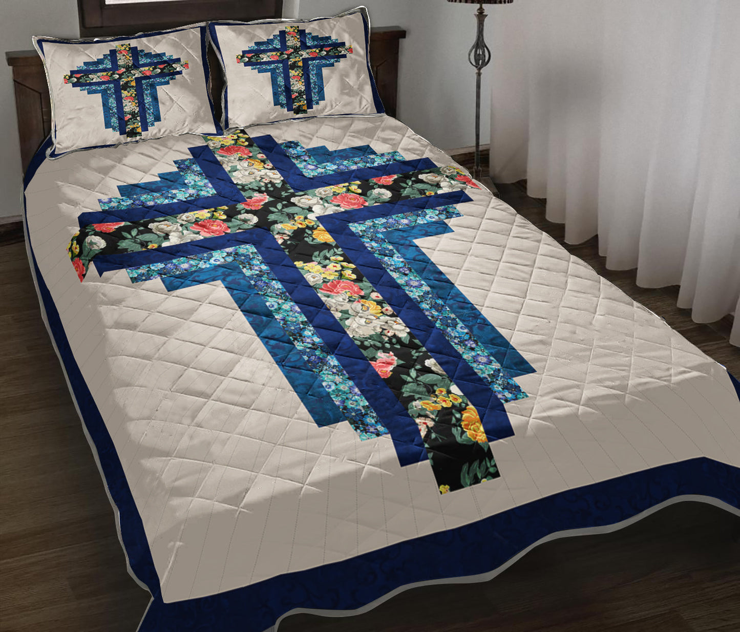 Christian Cross Quilt Bedding Set TL290904