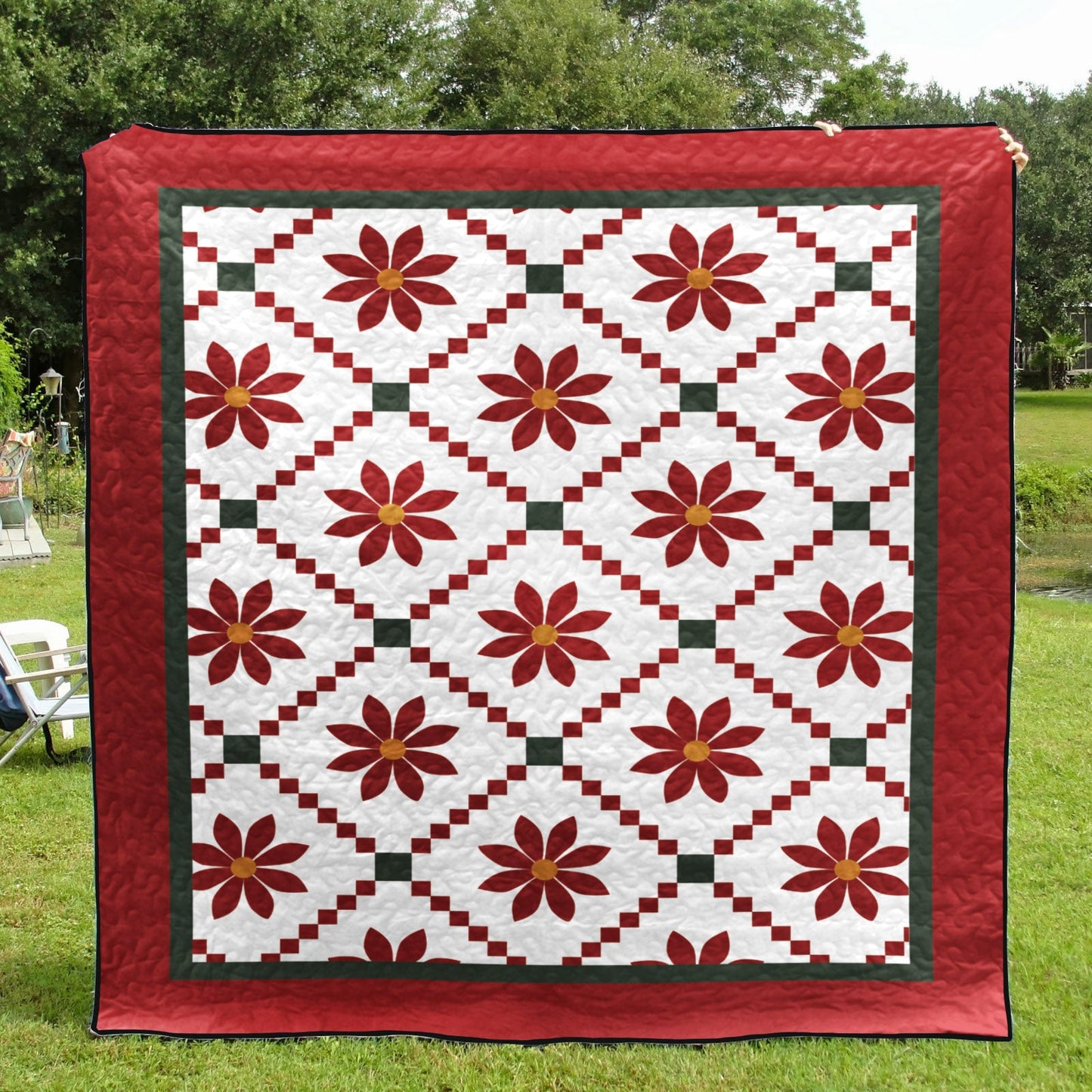 Christmas Flowers CLA0111192Q Quilt Blanket