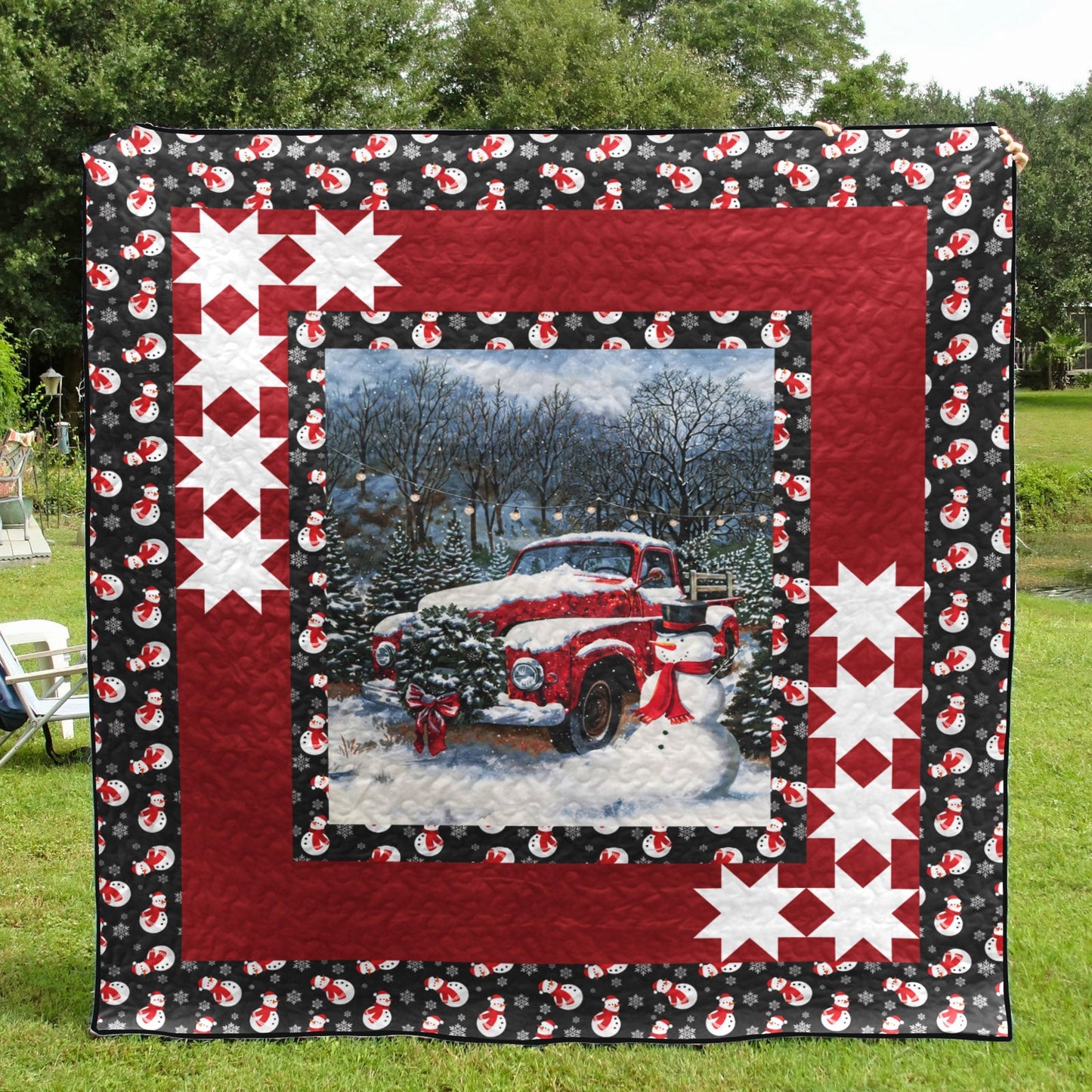 Christmas Panels CLA2110127Q Quilt Blanket