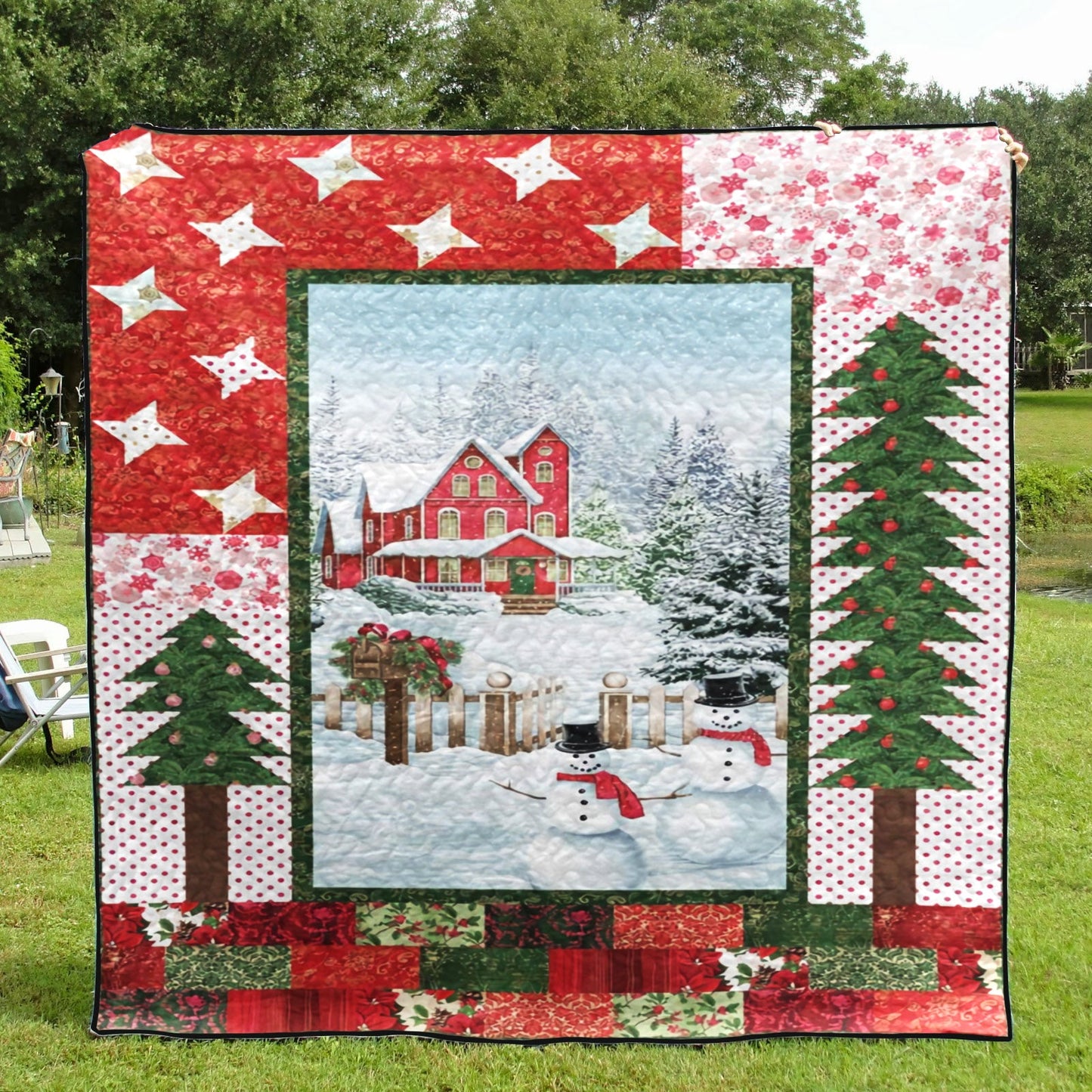 Christmas Snowman CLA1810149Q Quilt Blanket