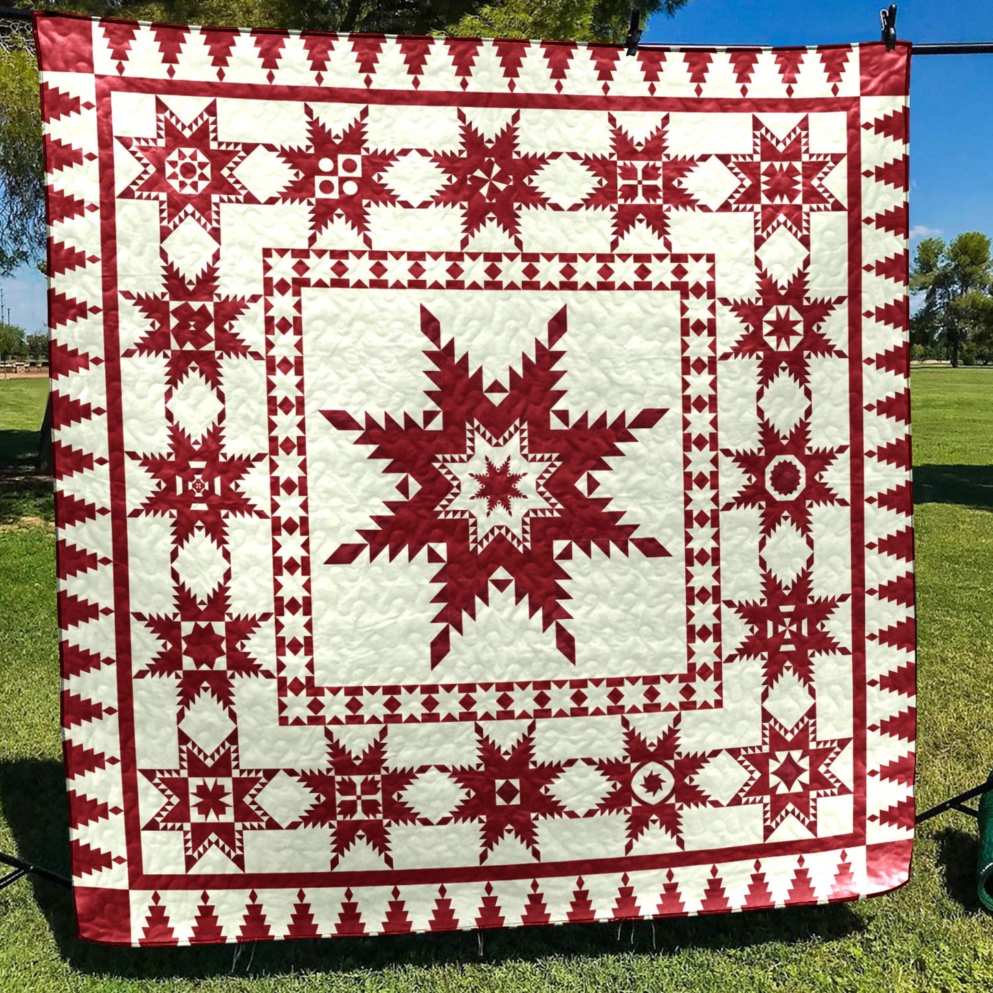 Christmas Star CLA1710110Q Quilt Blanket