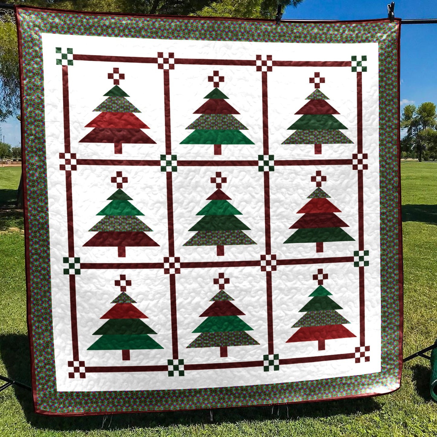 Christmas Tree CLA0910150Q Quilt Blanket
