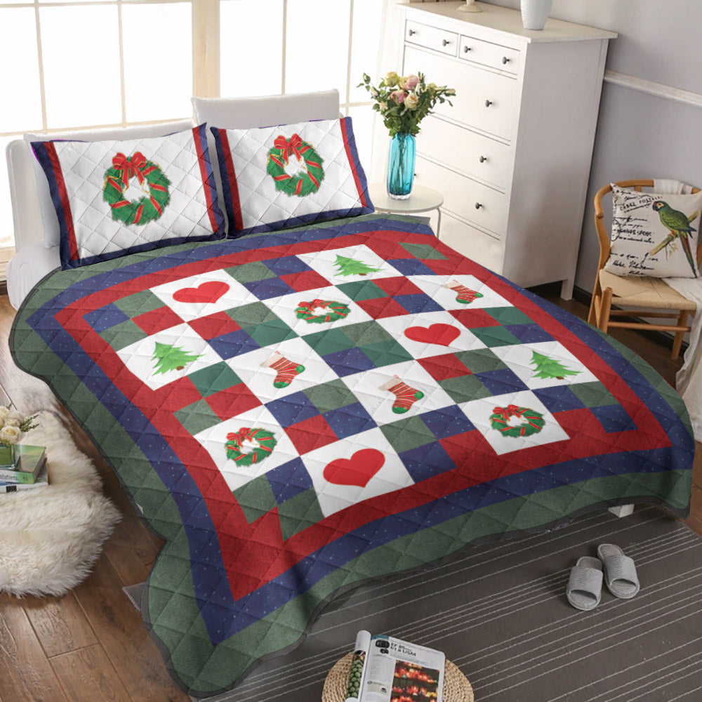 Christmas CLA2809185B Quilt Bedding Set
