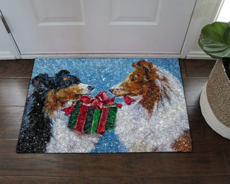 Christmas Collie DN19100016D Non-slip Door mats