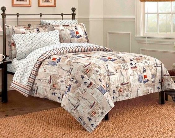 Coastal Lighthouse Sailboat CLA0410067B Bedding Sets