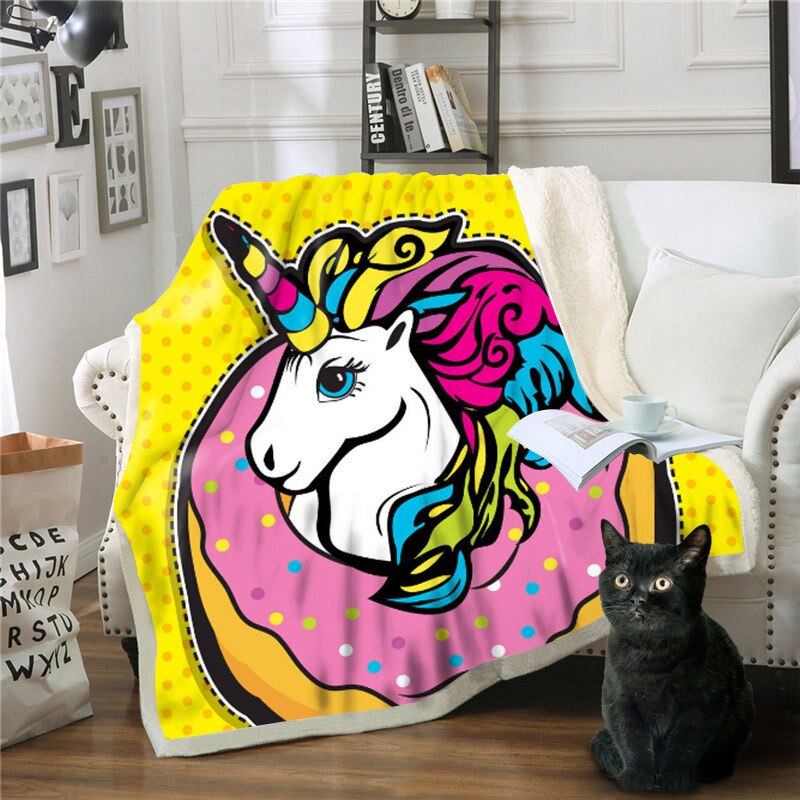 Color Unicorn CLA0510062F Sherpa Fleece Blanket
