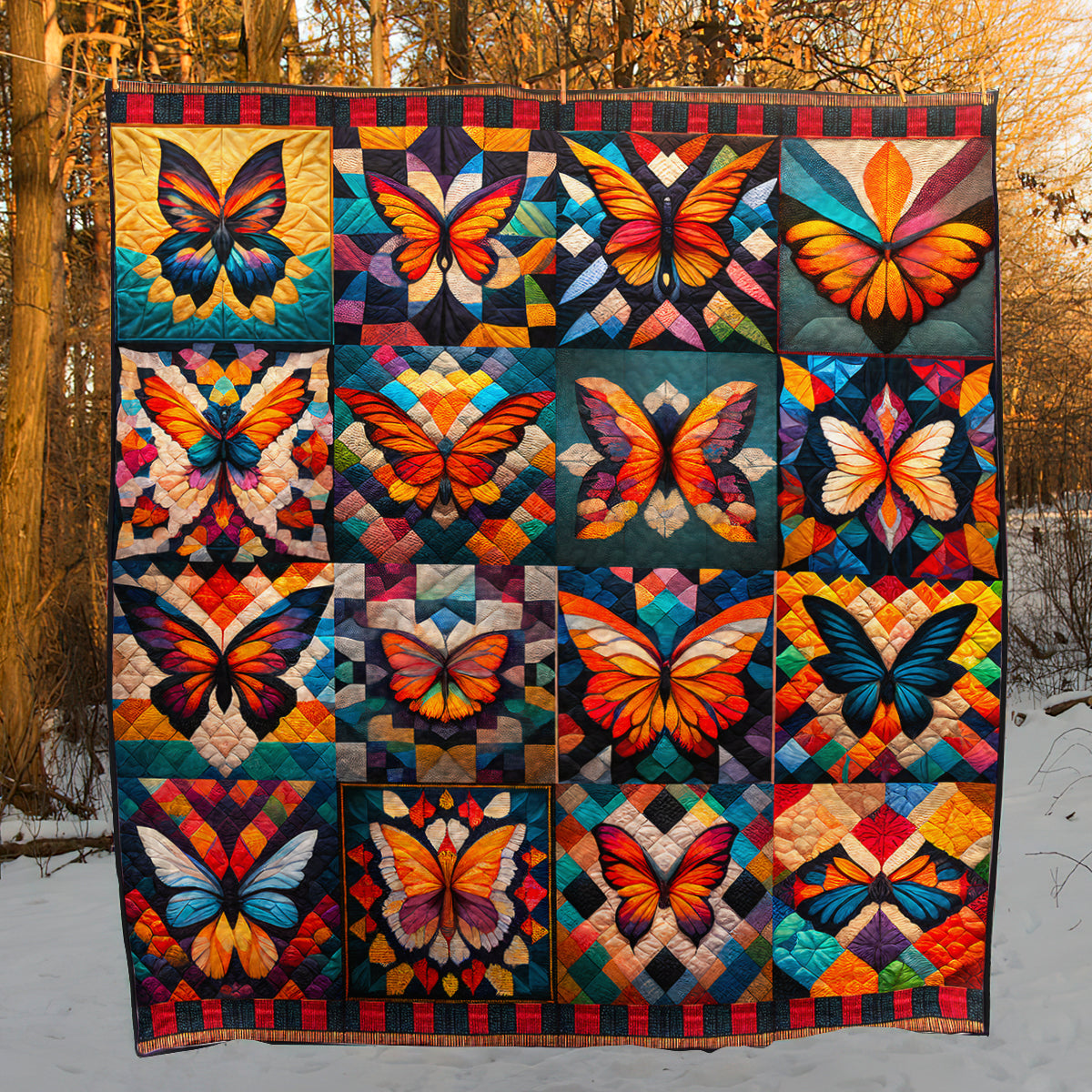 Colorful Butterfly Art Quilt TD240802Y