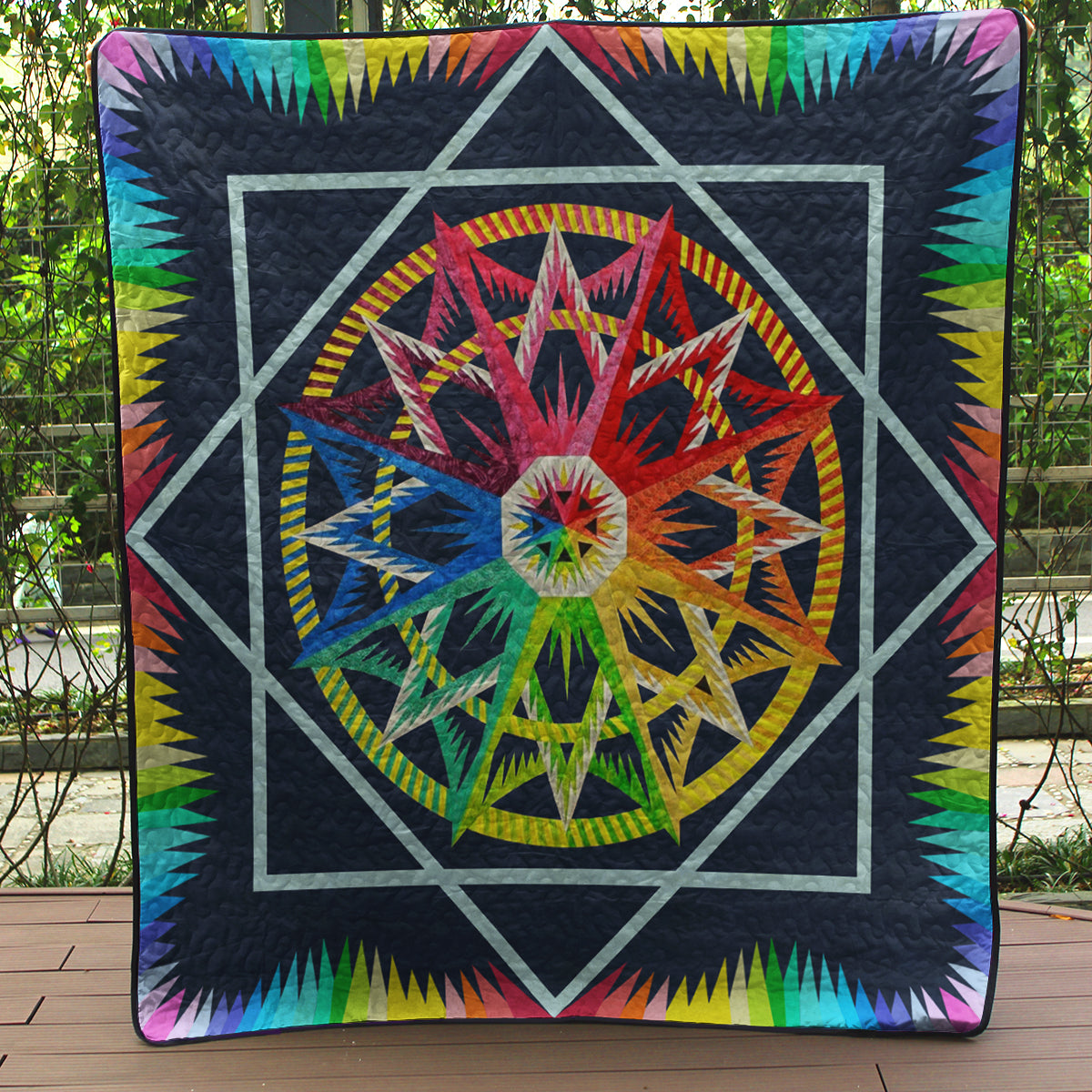 Colorful Compass Quilt Blanket MT200504D