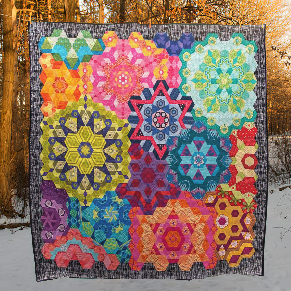 Colorful Star Of David CLA1710113Q Quilt Blanket