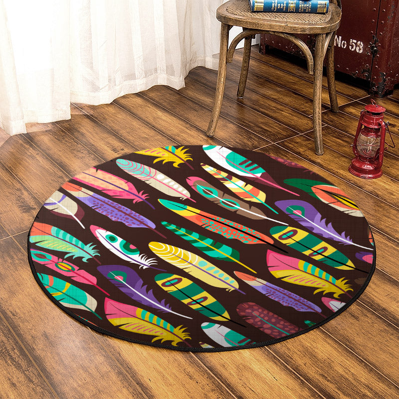 Colorful Oblique HN290809RR Round Area Rug