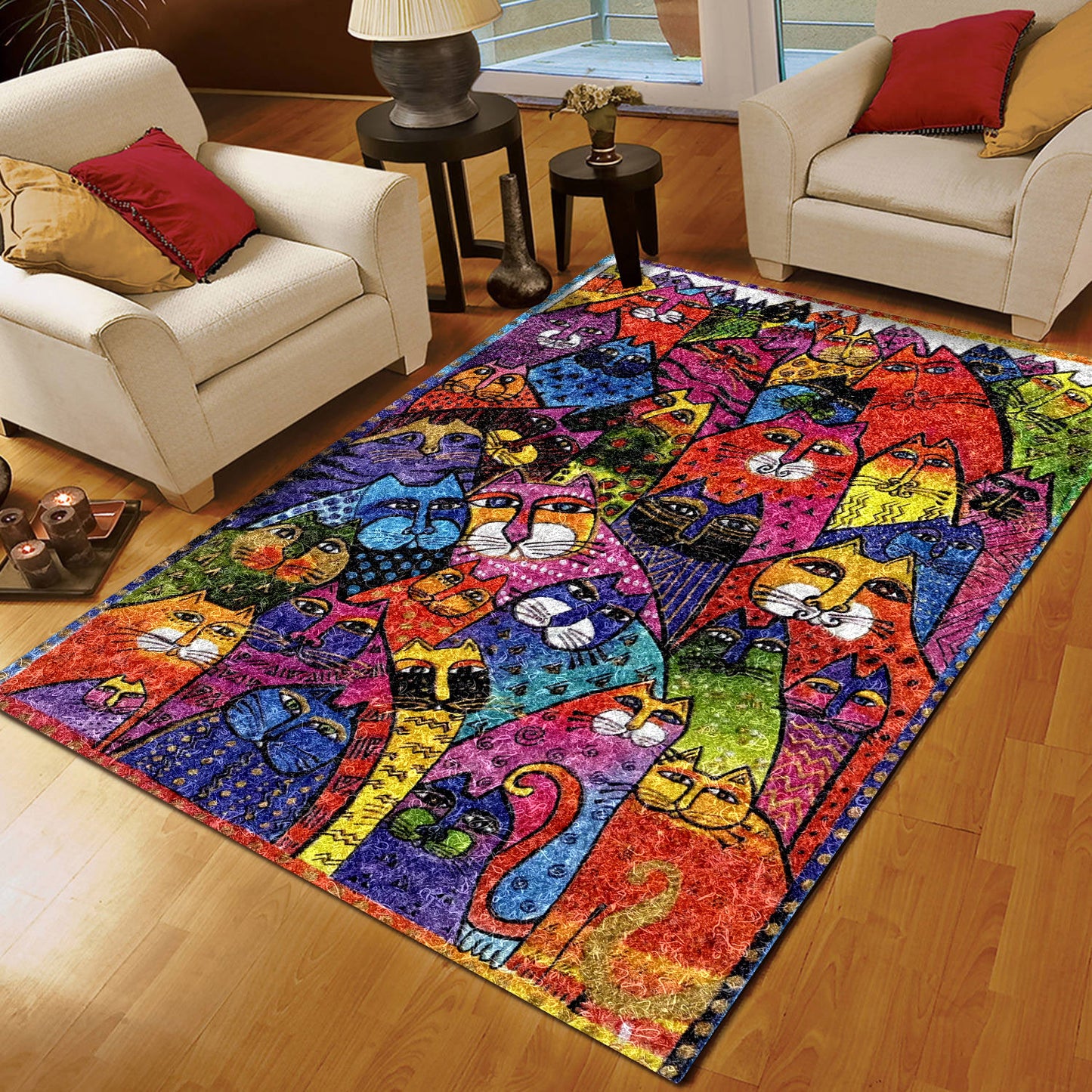Colorful cat BT200820R Rug