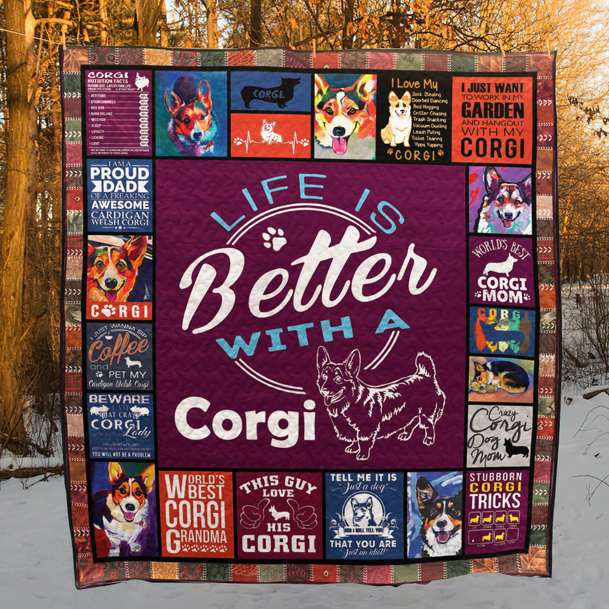 Corgi CLA0810100Q Quilt Blanket