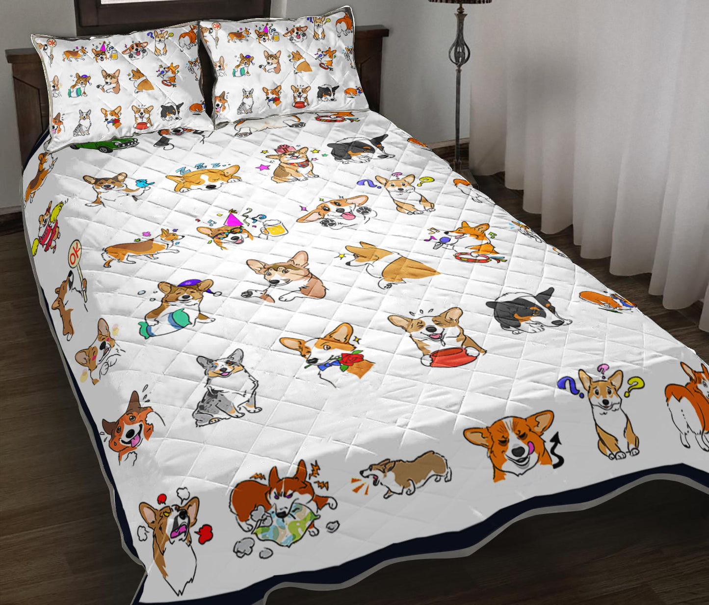 Corgi Quilt Bedding Set TL160910