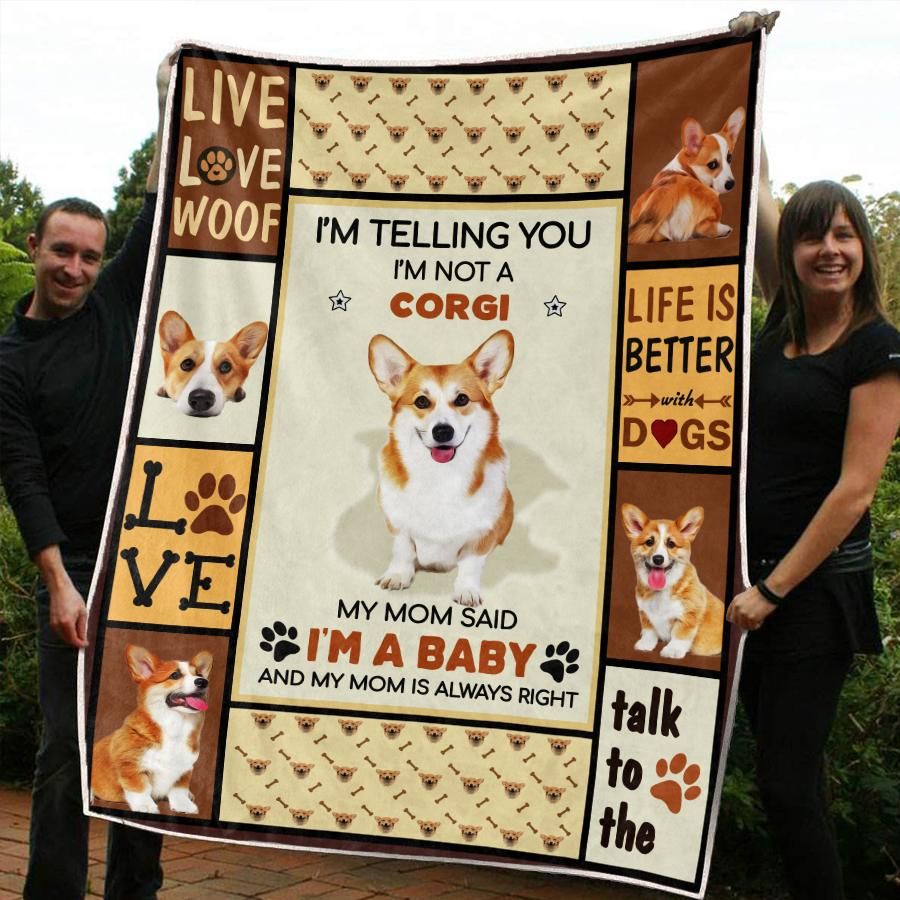 Corgi CL20110439MDF Sherpa Fleece Blanket