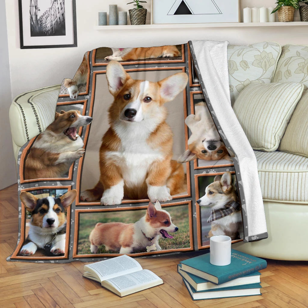 Corgi Cute CLM1110058S Sherpa Fleece Blanket