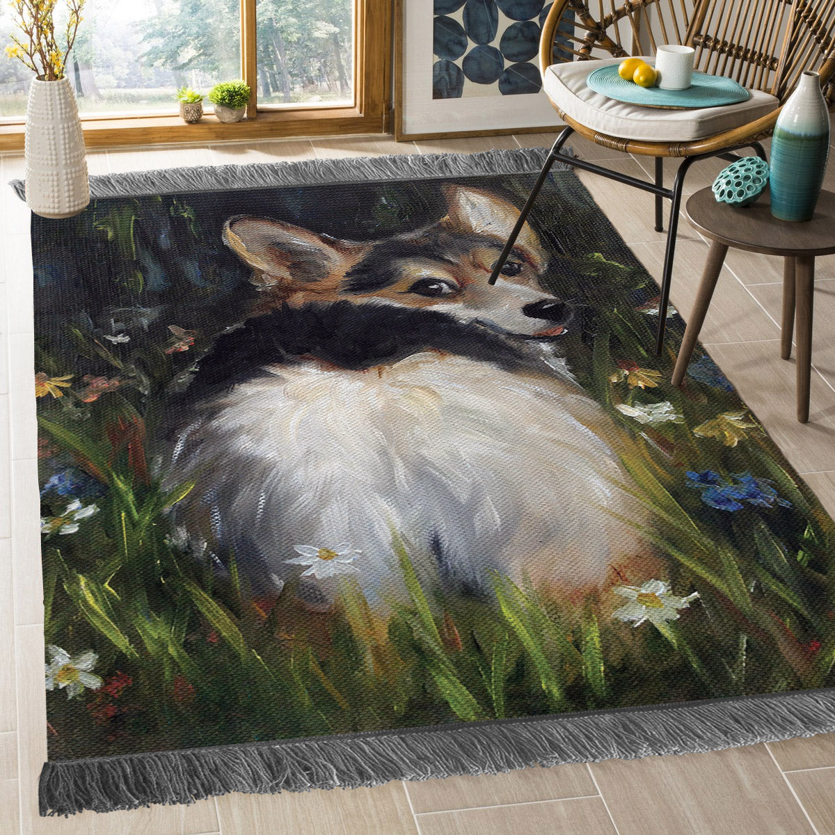 Corgi DN2309039O Decorative Floor-cloth