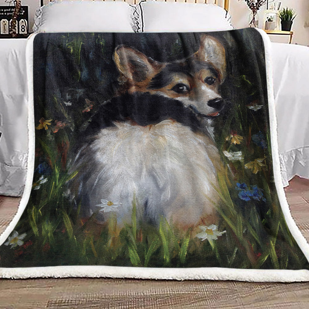 Corgi DN230945F Sherpa Fleece Blanket