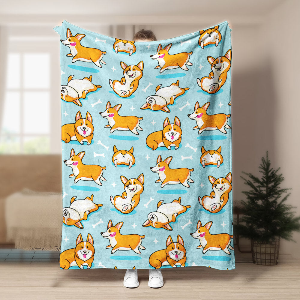 Corgi TN030913TT Sherpa Fleece Blanket
