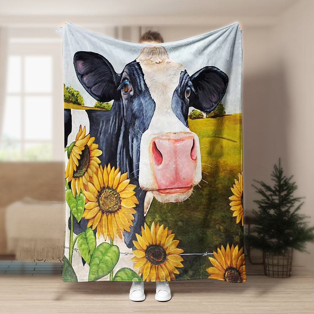 Cow BT170961F Sherpa Fleece Blanket