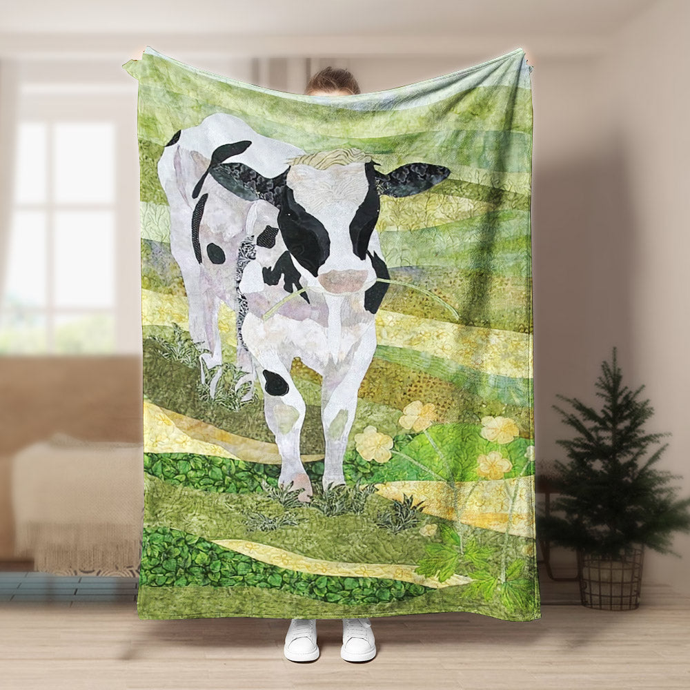 Cow BT170963F Sherpa Fleece Blanket
