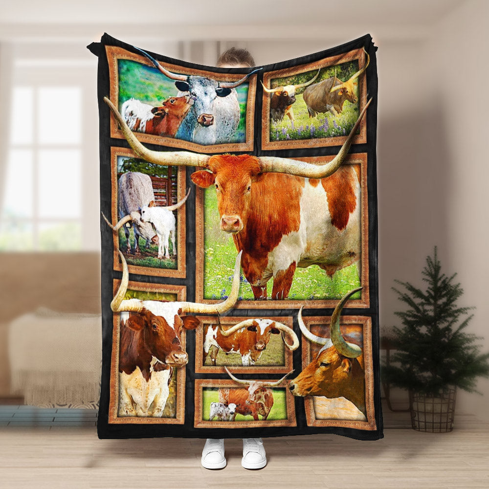Cow CL280815MDF Sherpa Fleece Blanket