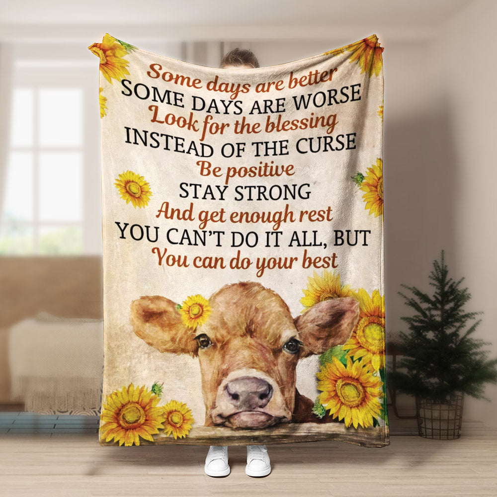Cow Some Days CLA1910430F Sherpa Fleece Blanket