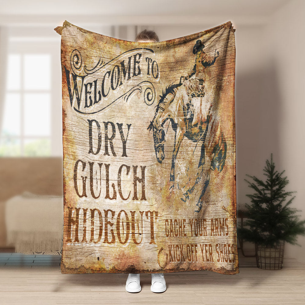 Cowboy BL070923F Sherpa Fleece Blanket