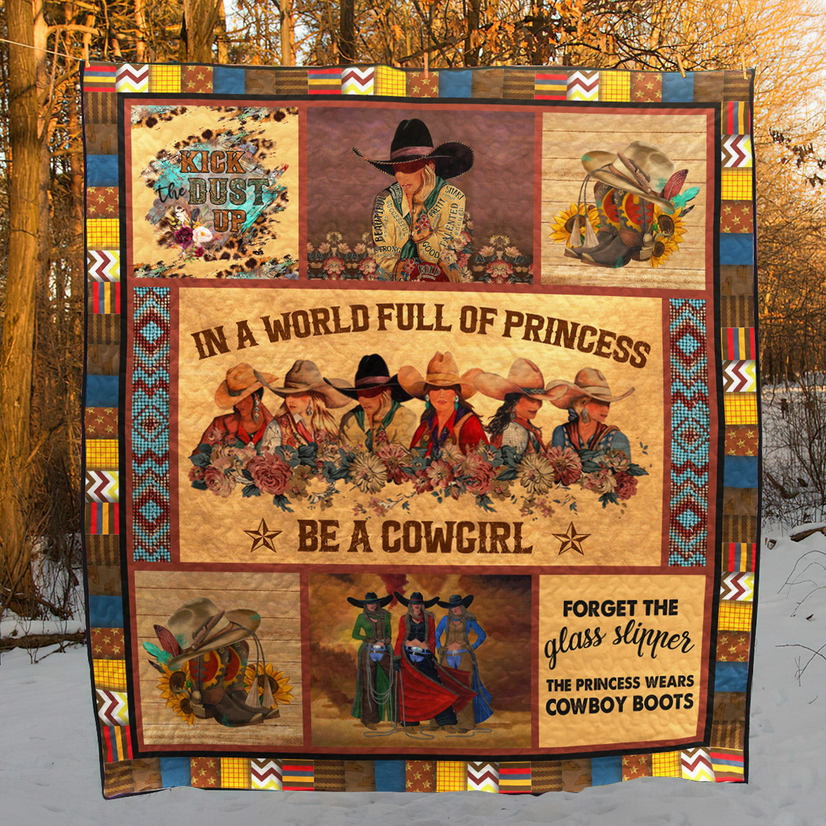 Cowgirl Quilt Blanket HN201002T