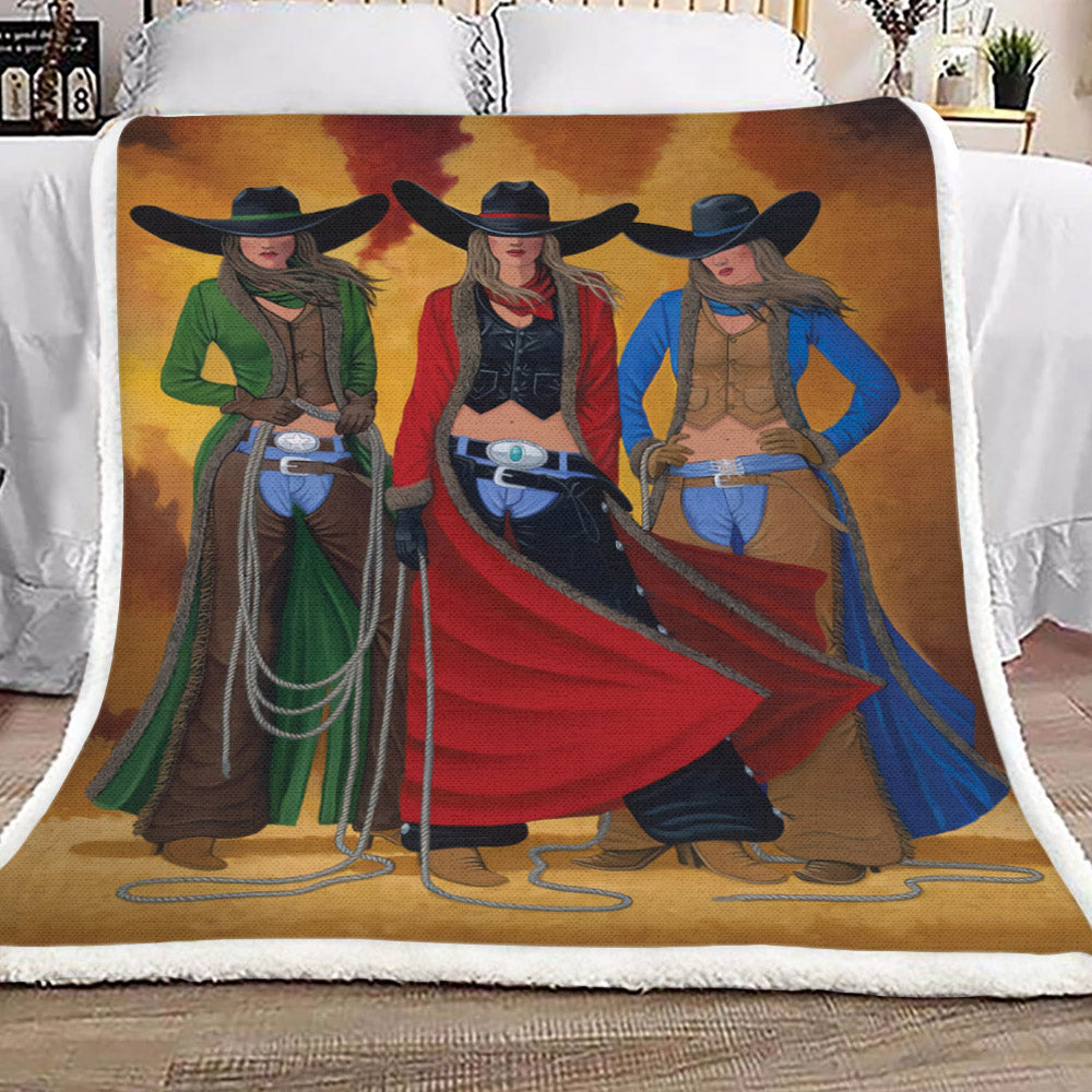 Cowgirl TT2009032TT Sherpa Fleece Blanket