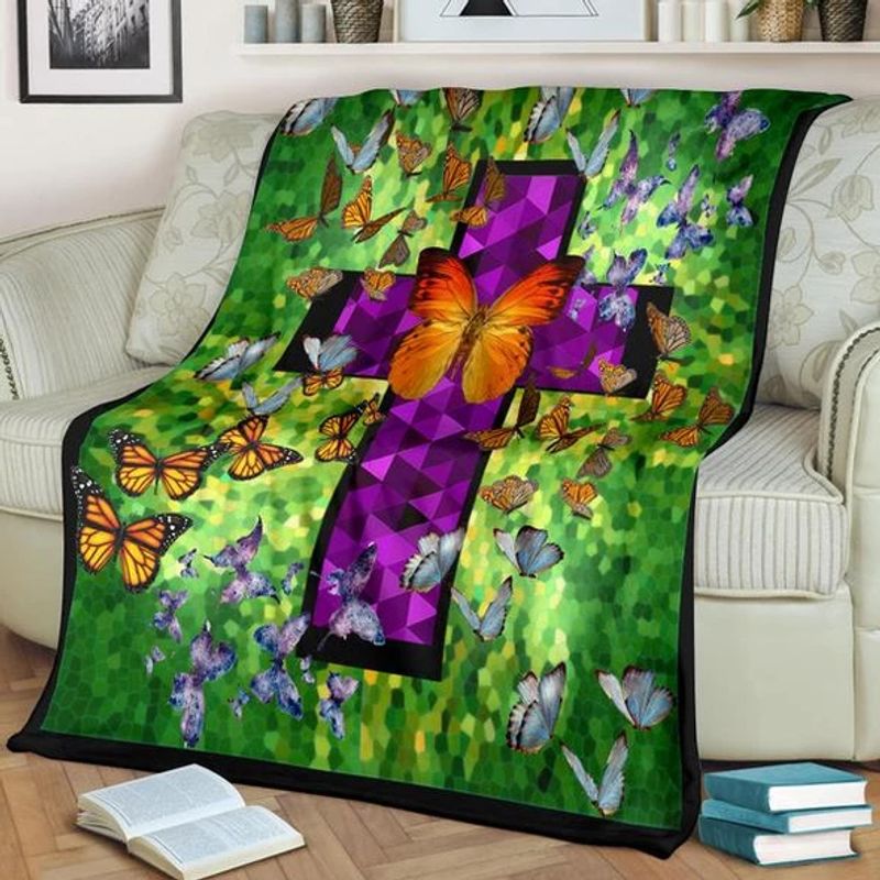Cross And Butterfly CLM2410102S Sherpa Fleece Blanket