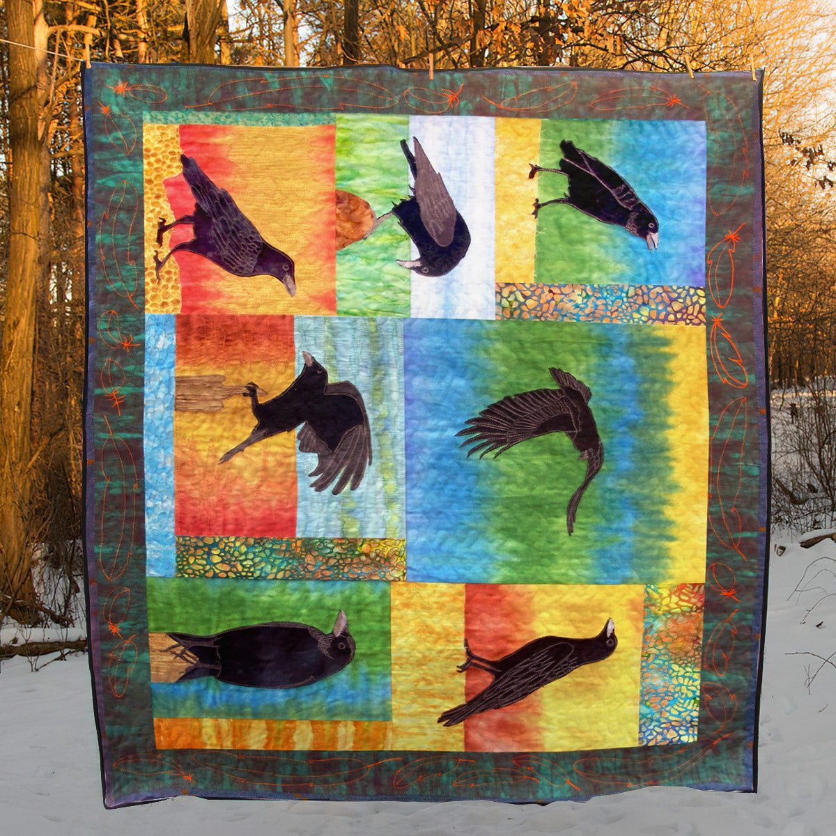 Crows TD21110733 Quilt Blanket
